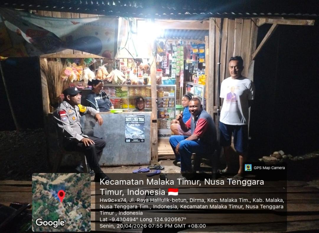 Polsek Malaka Timur Sapa Warga, Edukasi Kamtibmas Secara Humanis