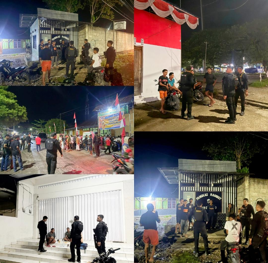 Patroli Dialogis Polres Malaka: Unit Turjawali Edukasi Pemuda, Jaga Ketertiban Sepanjang Malam