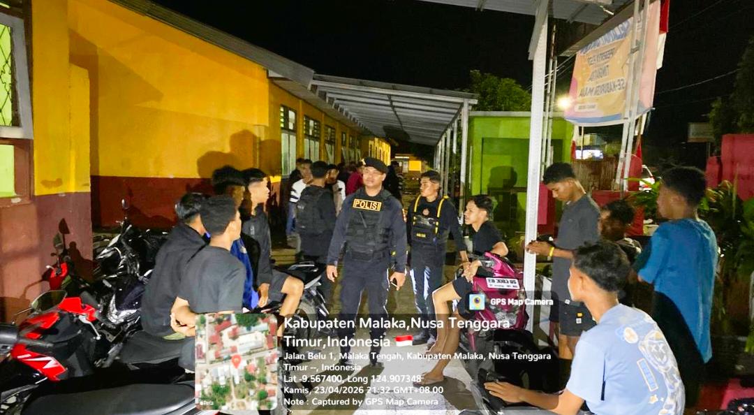 Patroli Humanis Turjawali Polres Malaka Jaga Kondusifitas Kamtibmas Sepanjang Malam