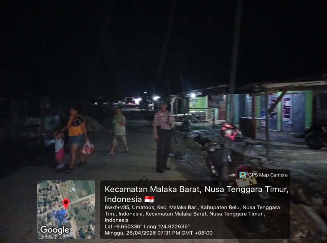 Patroli Dialogis Polsek Malaka Barat, Jaga Kondusifitas Pasar dan Lingkungan Warga