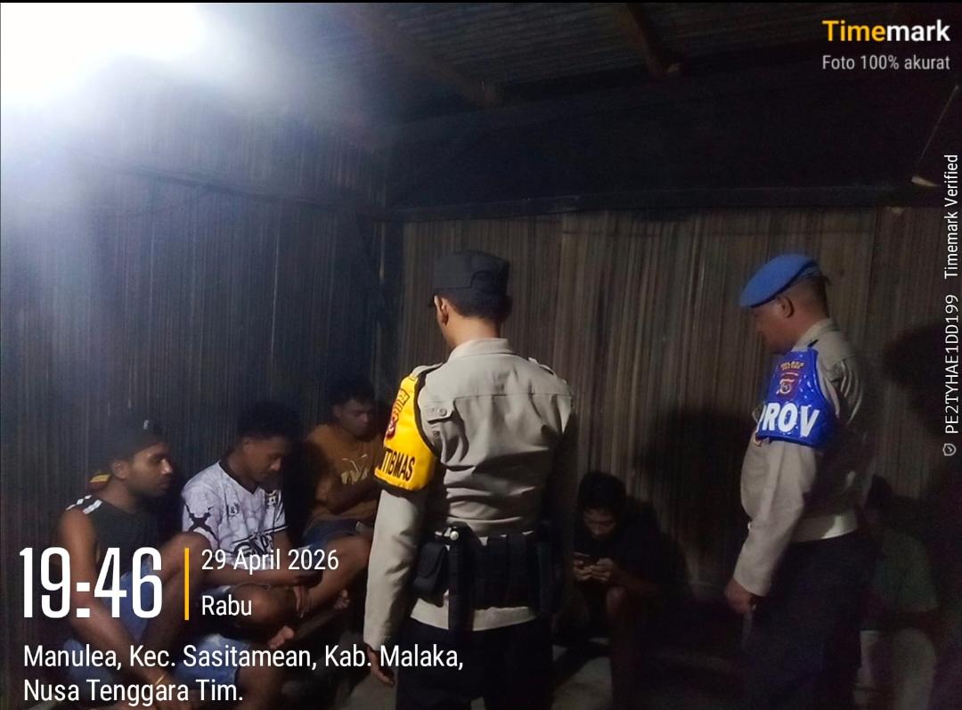 Patroli Dialogis Polsek Sasitamean Intensifkan Imbauan Kamtibmas dan Pemantauan Aktivitas Warga di Titik Rawan