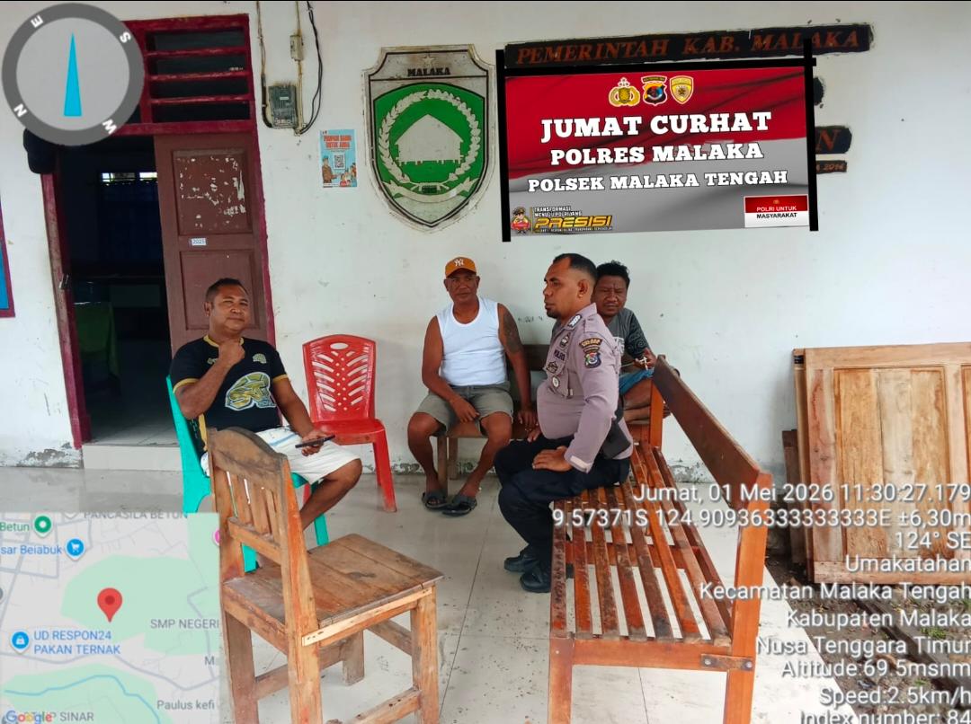 Polri Hadir Mendengar, Jumat Curhat Polsek Malaka Tengah Pererat Kedekatan dengan Masyarakat