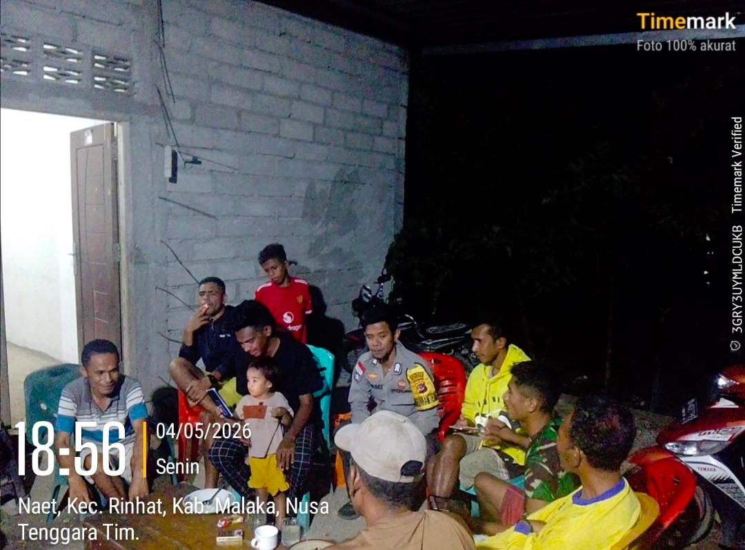 Patroli Dialogis Polsek Rinhat, Tekan Potensi Gangguan Kamtibmas di Wilayah Hukum