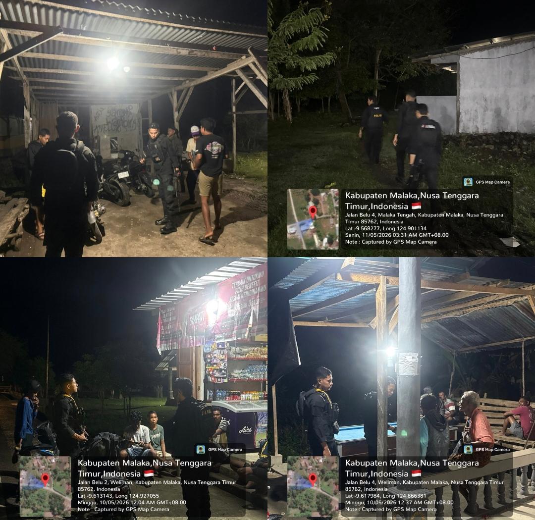 Patroli Dialogis Polres Malaka Jaga Keamanan Kos-Kosan, Cegah Curanmor di Jam Rawan