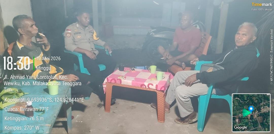 Polsek Wewiku Tingkatkan Patroli Dialogis, Wujudkan Situasi Kamtibmas Aman dan Kondusif