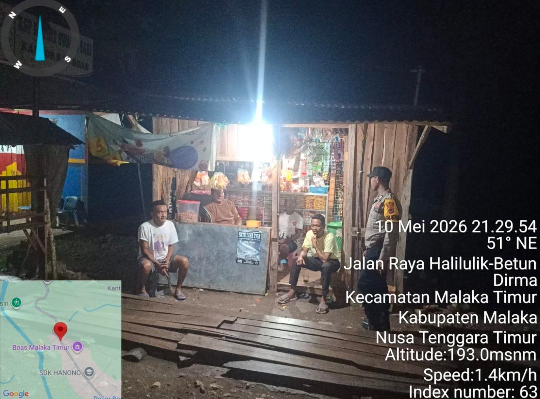 Polsek Malaka Timur Intensifkan Patroli Dialogis dan KRYD, Wujudkan Kamtibmas Aman di Tengah Masyarakat