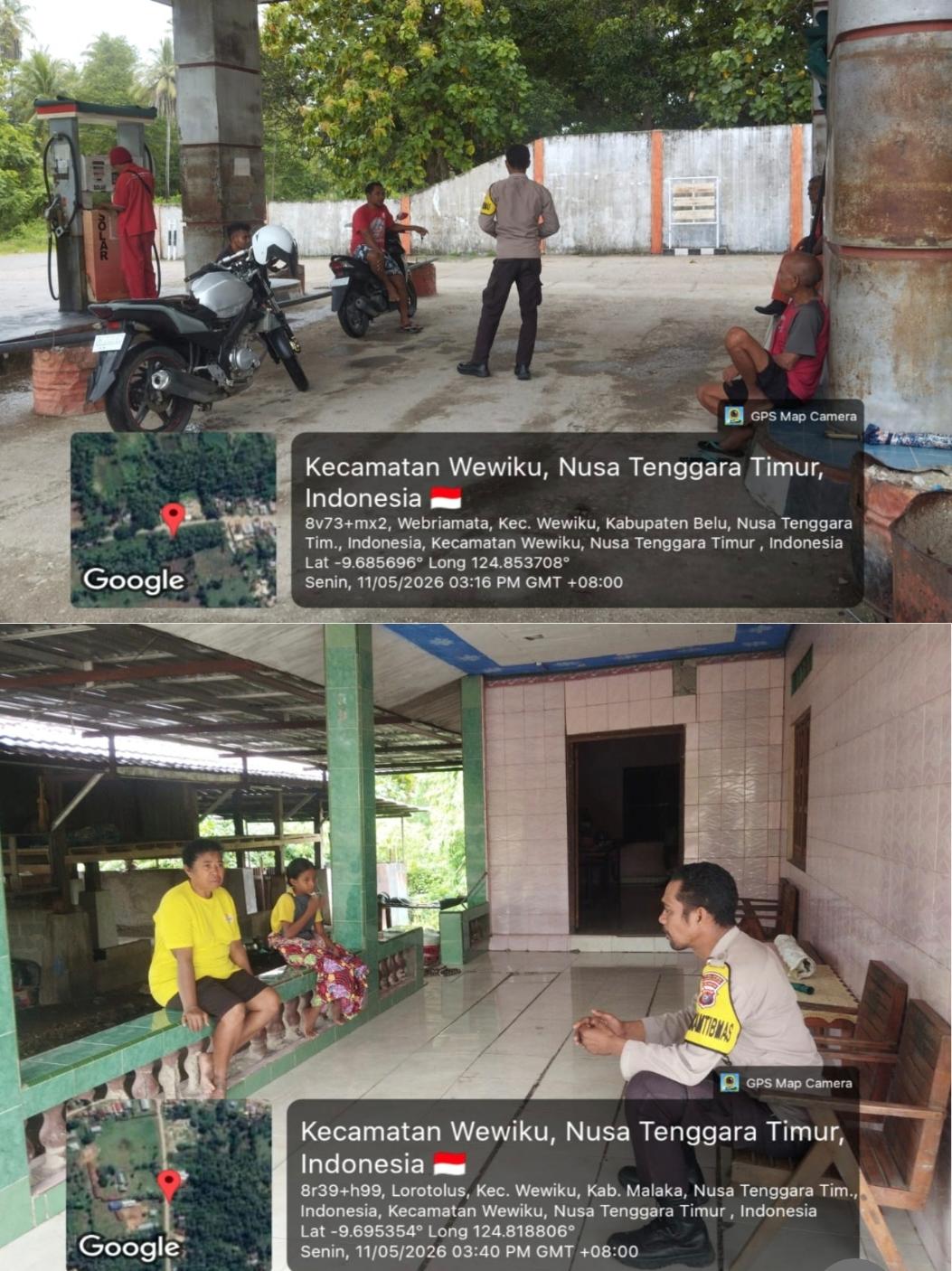 Patroli Dialogis dan Monitoring SPBU Webriamata, Polsek Wewiku Perkuat Keamanan Wilayah