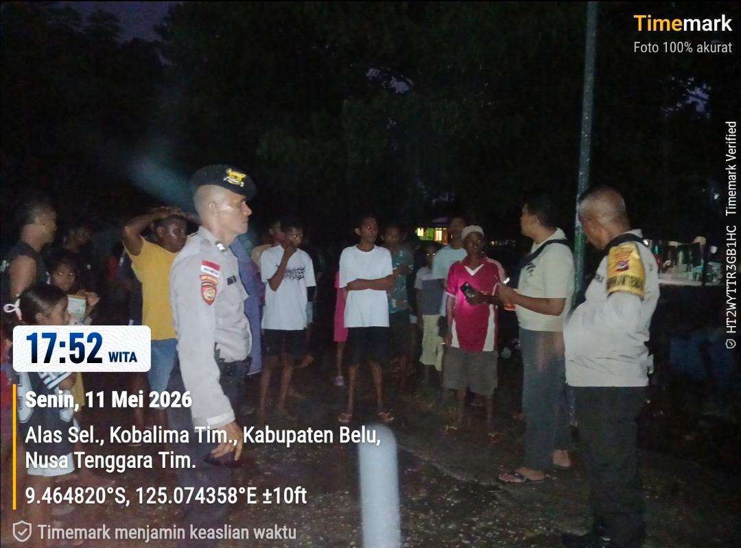 Patroli Dialogis Polsek Kobalima Edukasi Masyarakat Cegah Judi, Karhutla dan TPPO
